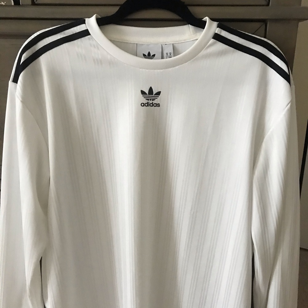 ADIDAS white long sleeve shirt